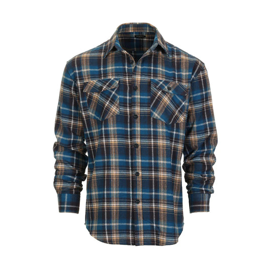 Pearl Snap Western Plaid Flannel Shirt MEN