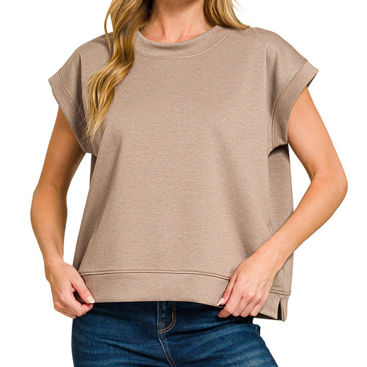 Cocoa Scuba Short Sleeve Sweatshirt Vest