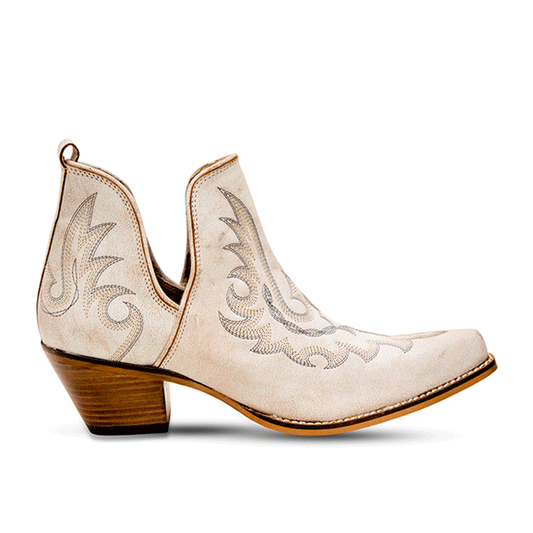 White Genuine Leather Boots - Western Cowgirl Boots Myra