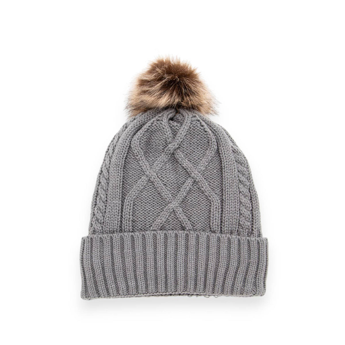 Raised Knit PomPom Beanie Stocking Cap (assorted)