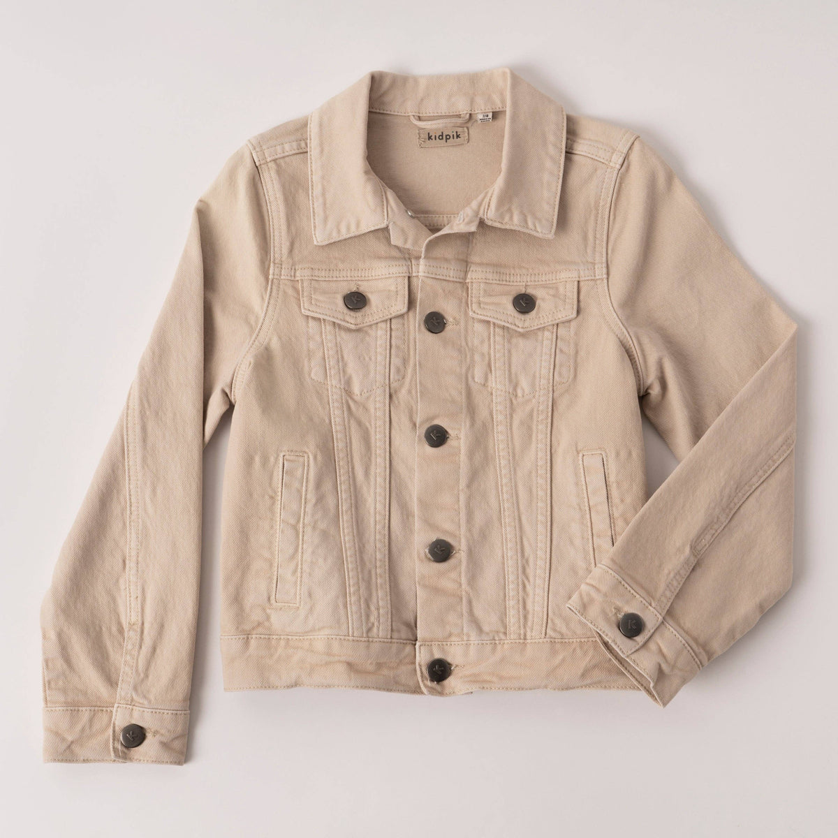 Khaki Colored Jean Jacket Kids 446