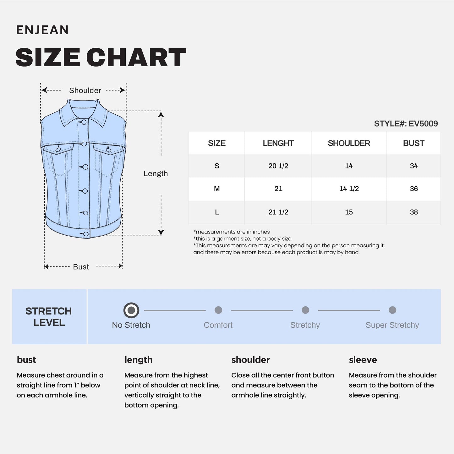 Regular Fit Classic Denim Vest