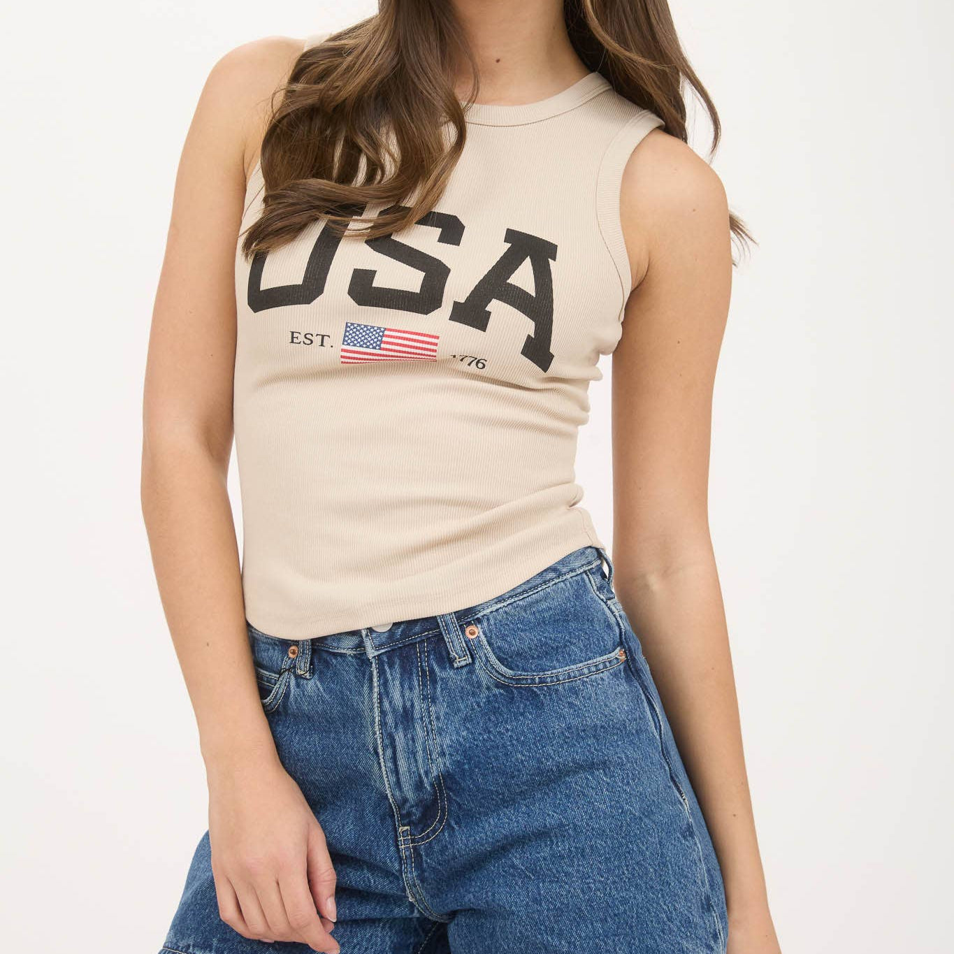 Vintage USA graphic tank top for women