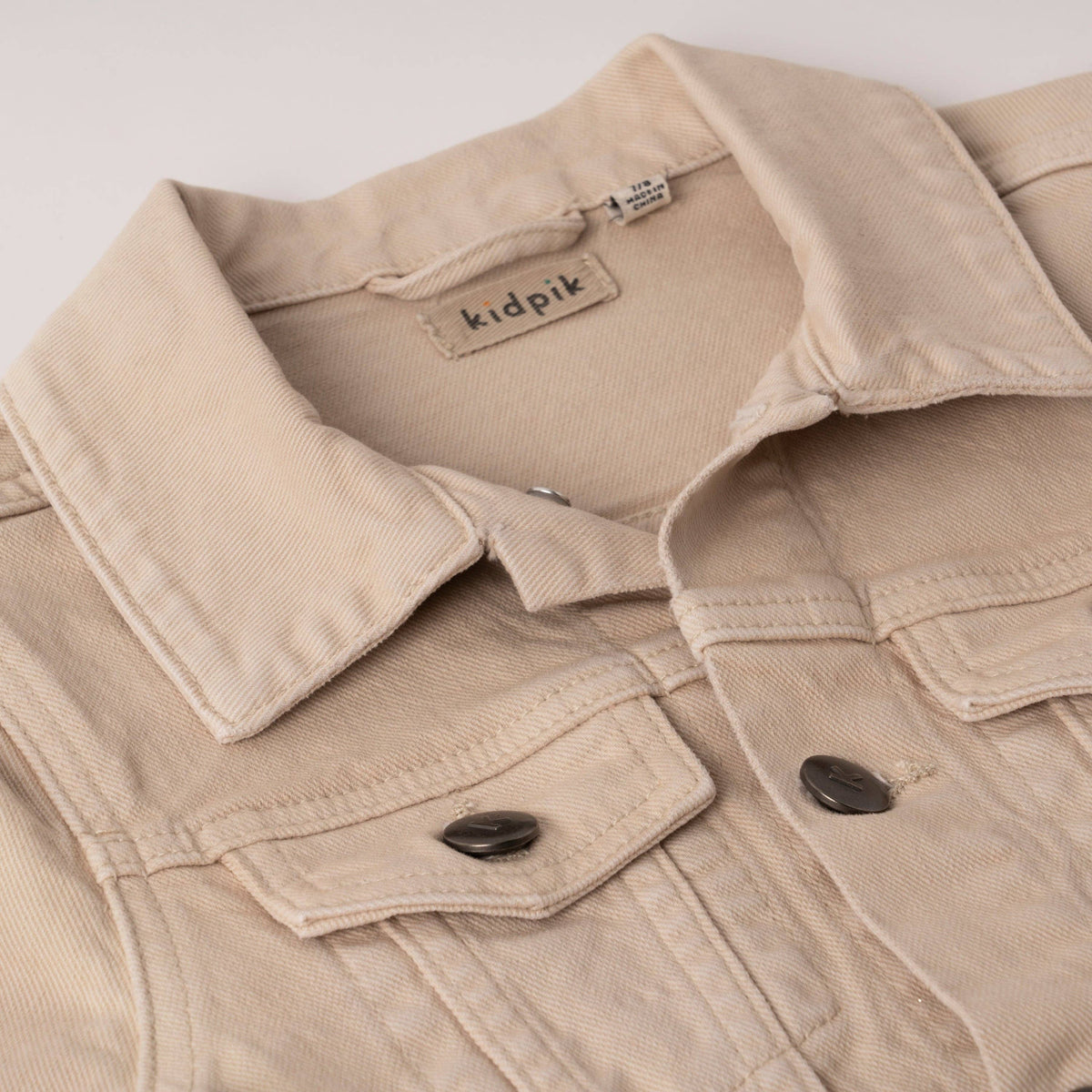 Khaki Colored Jean Jacket Kids 446