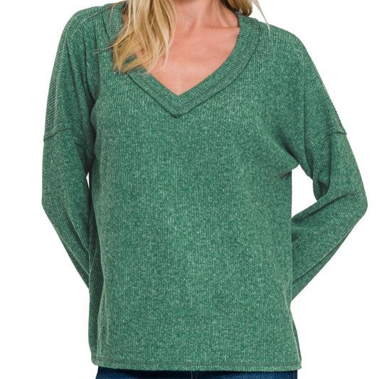 Weekend Getaway Sweater in Dk Green