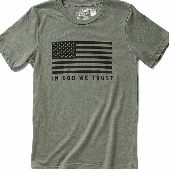 In God We Trust Flag Patriotic Tee MEN