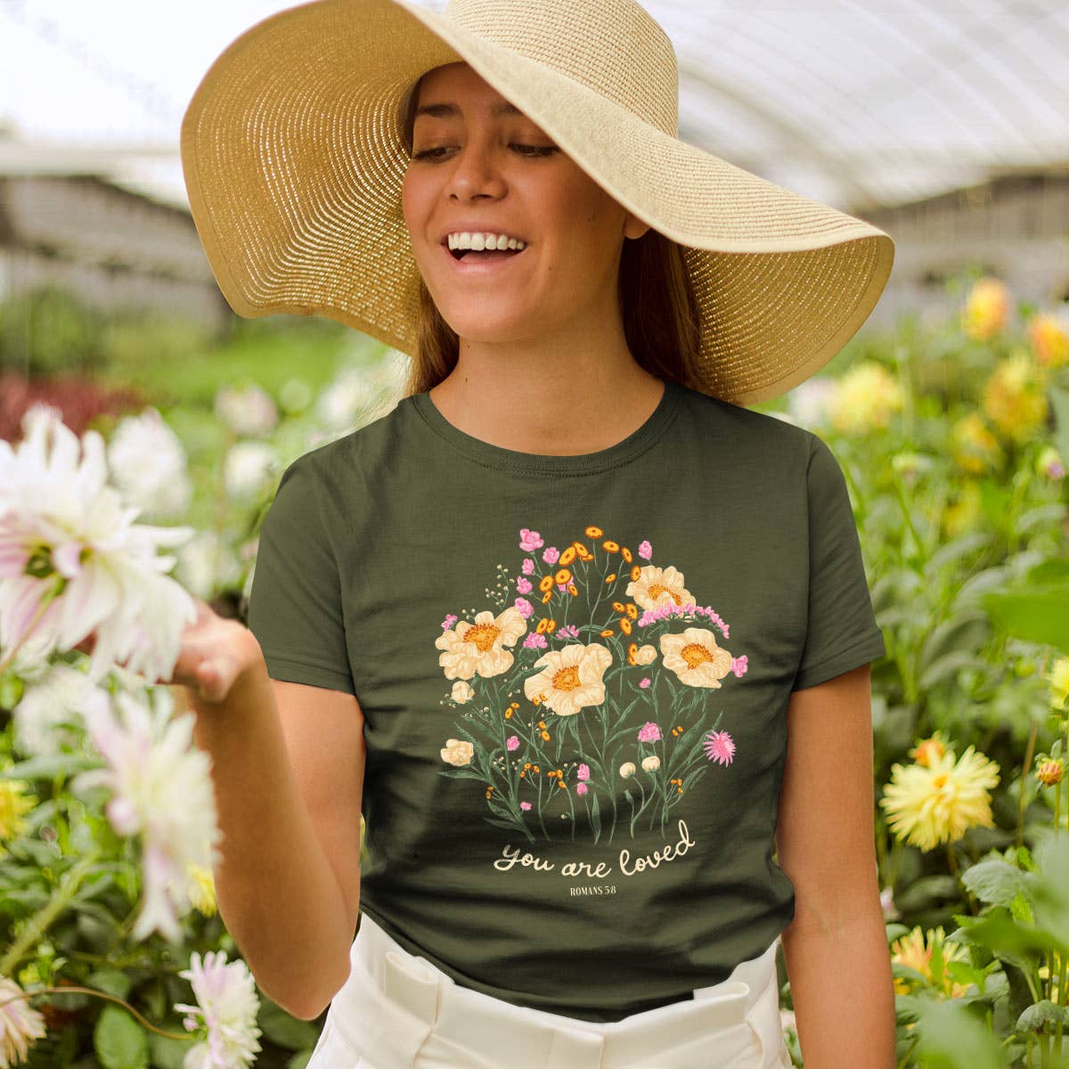 Kerusso Womens T-Shirt You Are Loved Bouquet - Colbert Clothing