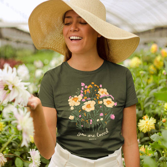 Kerusso Womens T-Shirt You Are Loved Bouquet - Colbert Clothing