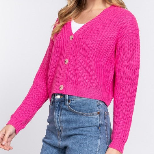 Co-Ed Cutie Cardigan in Pink