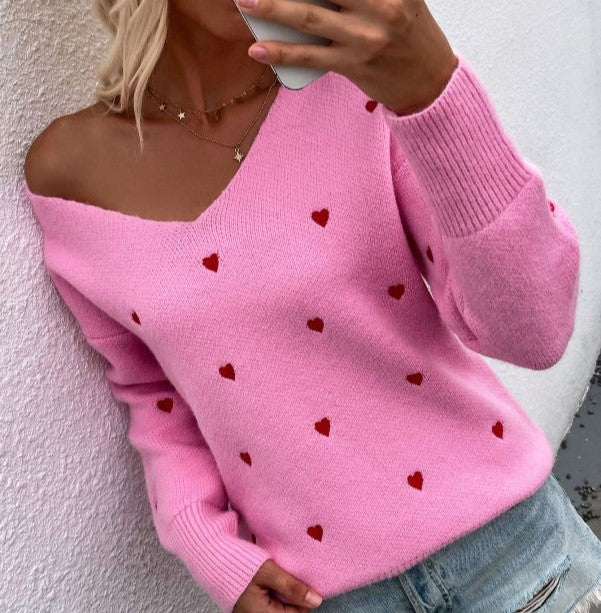 Sweetheart Sweater in Pink