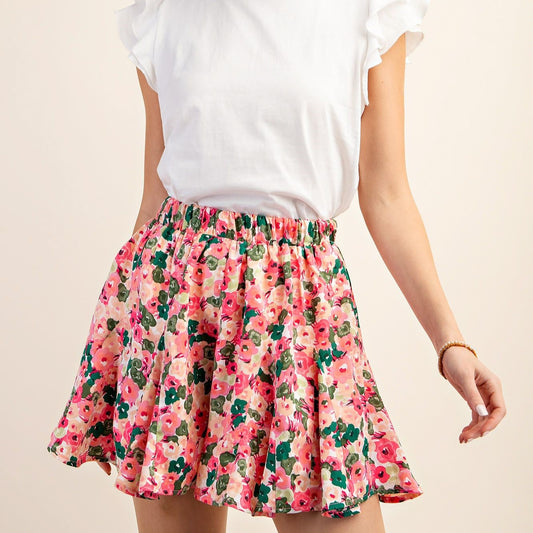 Floral Flirt Pull-on Shorts