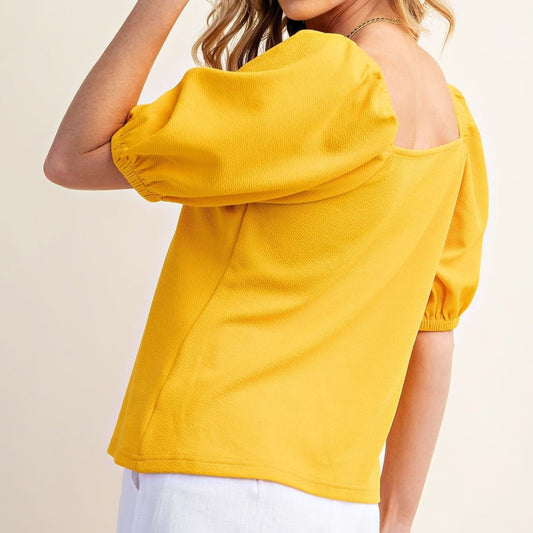 You Are My Sunshine Top in Marigold PLUS - Colbert Clothing
