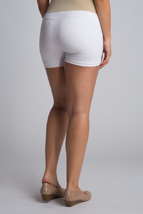 Maternity Ponte Shorts - Back View