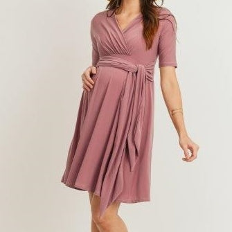 Mauve Maternity Dress - Be My Baby