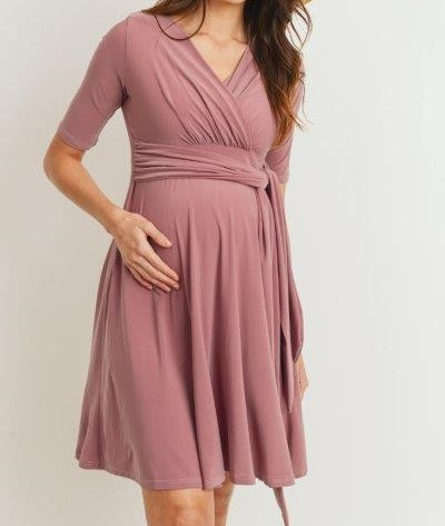 Mauve Color Maternity Dress