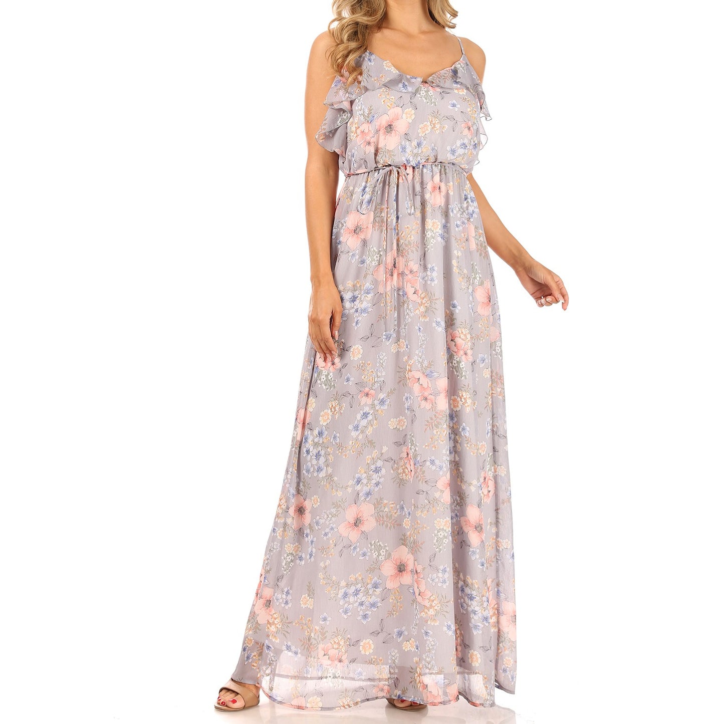 Only You Chiffon Floral Maxi Dress