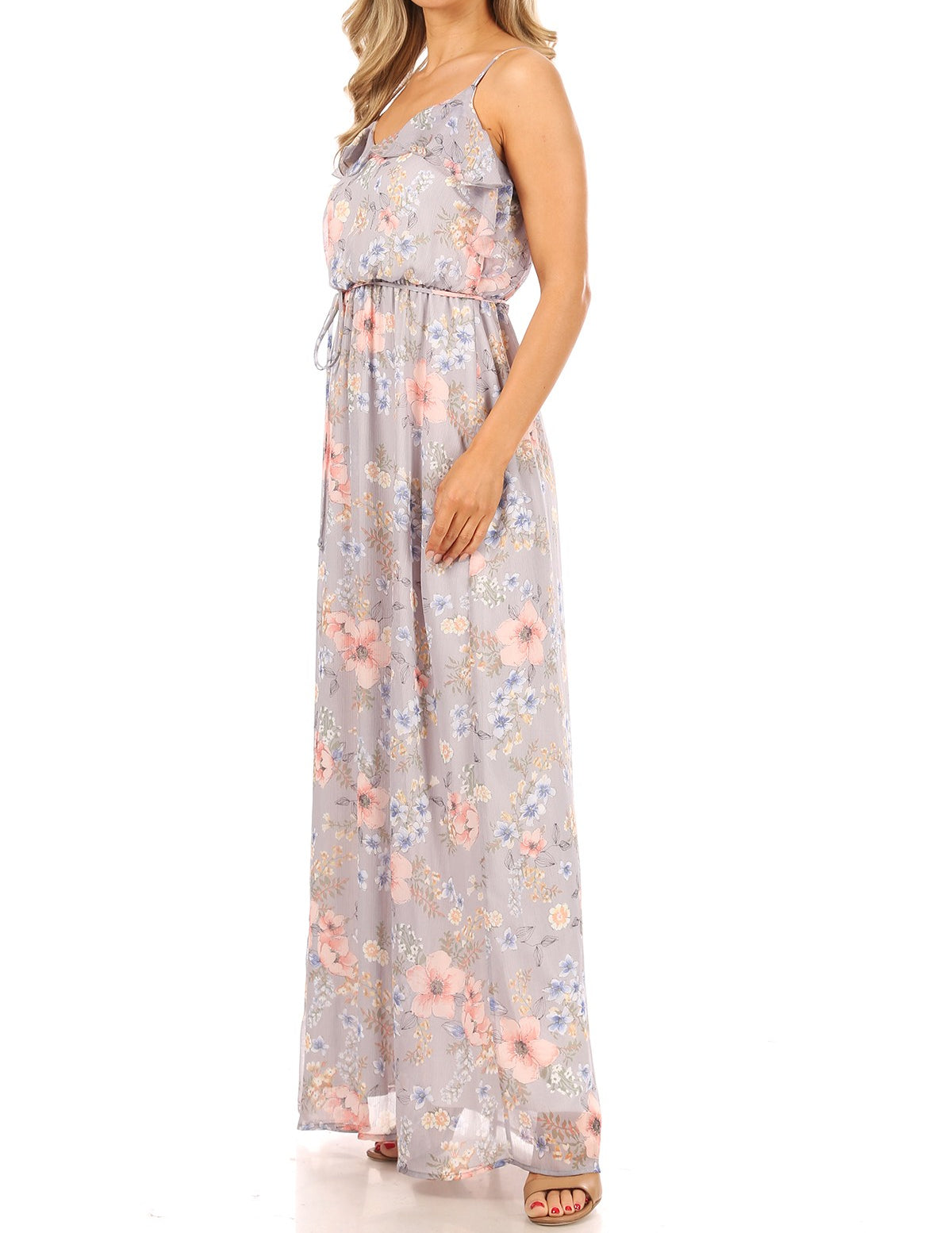 Only You Chiffon Floral Maxi Dress