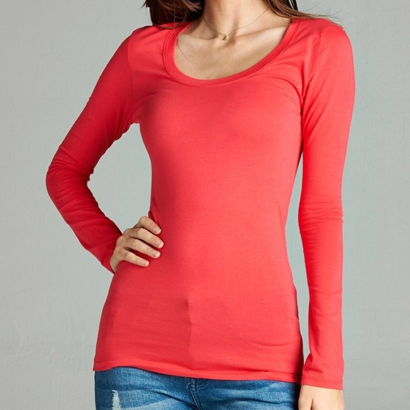 Favorite Scoop Neck Tee in Teaberry