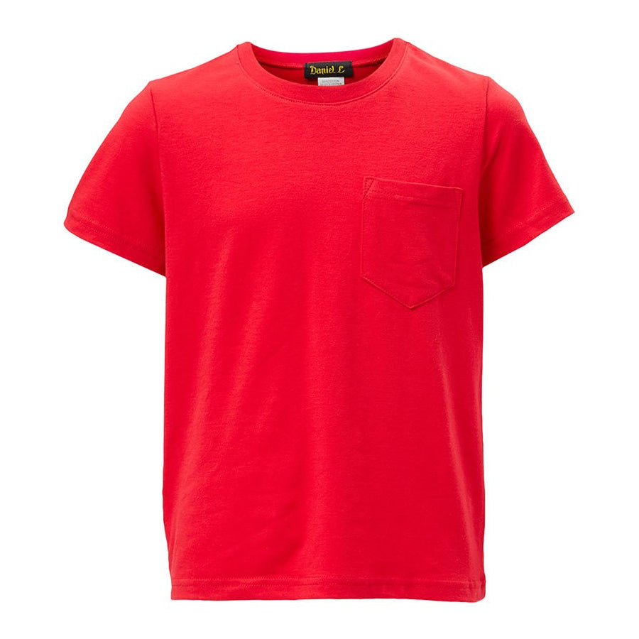 Crewneck Tee with Pocket in Red BOYS