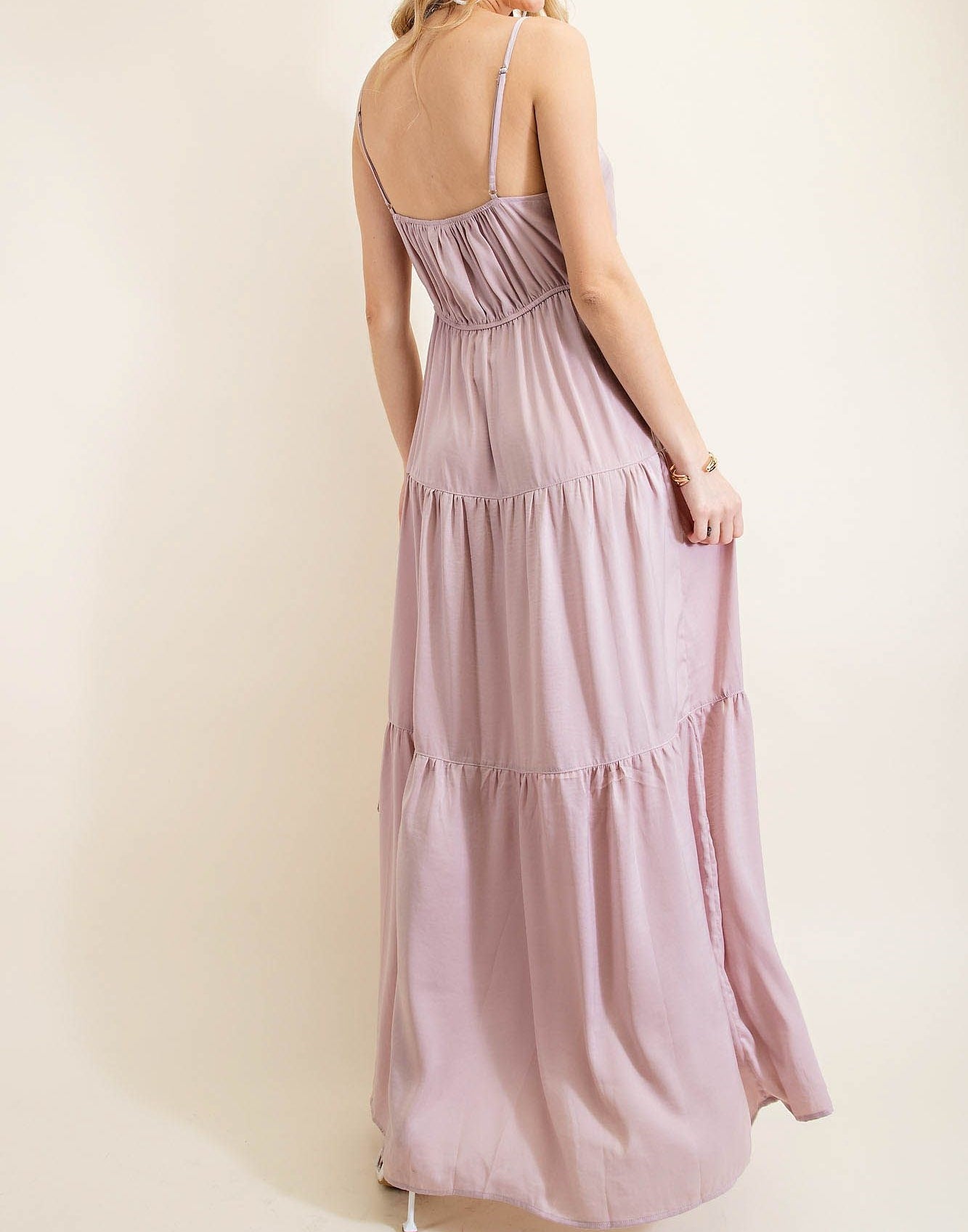 Button Down Tiered Dress