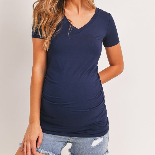 Everyday Maternity Top in Navy