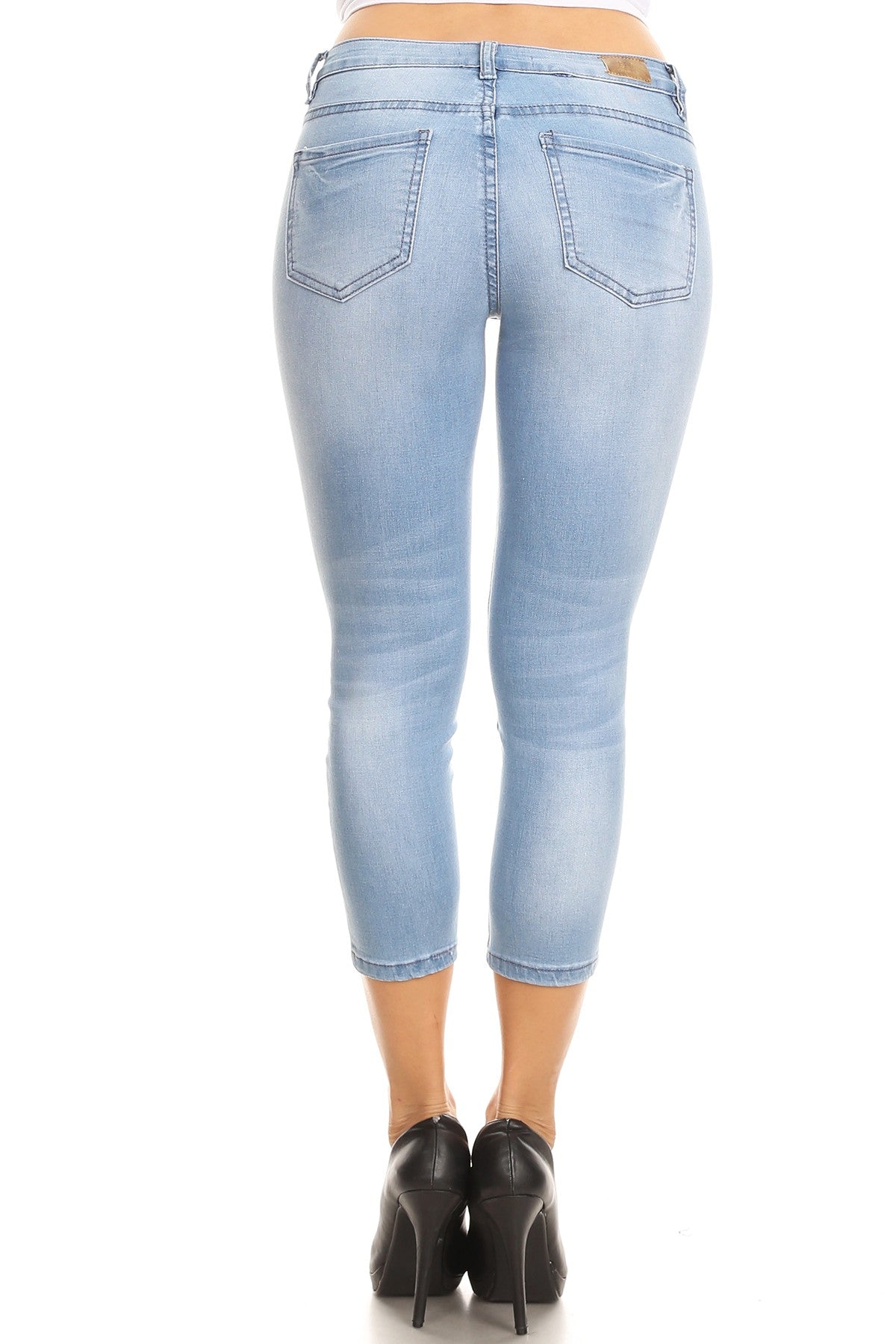 Stretch Skinny Capri Jeans
