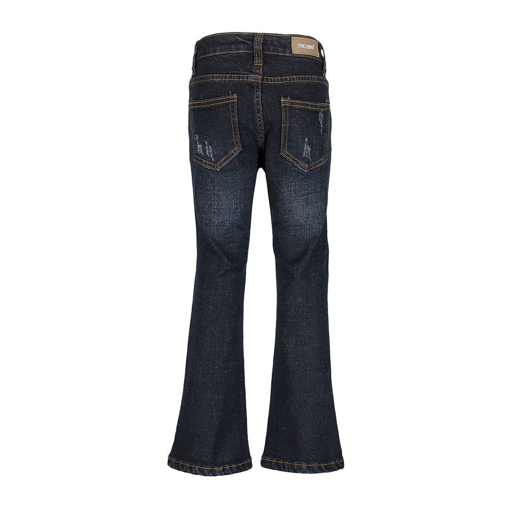 Flare Leg Denim Jeans in Dk Wash GIRLS