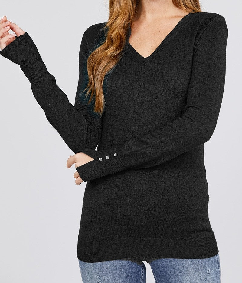 Take Me in Your Arms Viscose Sweater in Black