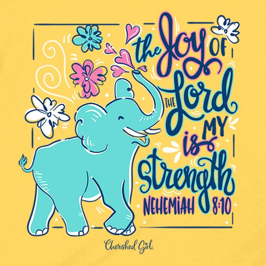 Joy of the Lord Elephant T Shirt GIRLS