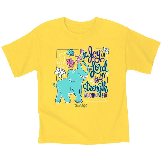 Joy of the Lord Elephant T Shirt GIRLS