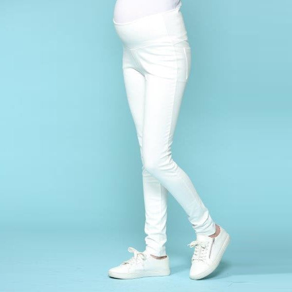 Skinny Maternity Pants in White - Best Maternity Leggings