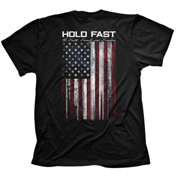 Hold Fast Flag Patriotic Cotton Tee MEN