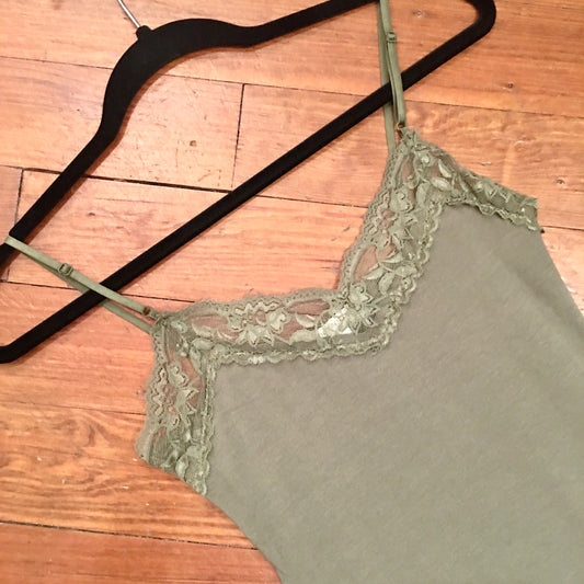It Had to be You Lace Camisole in Light Olive