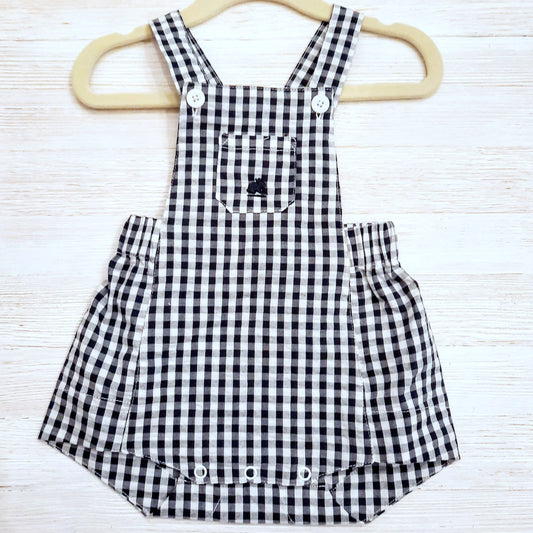 Baby Boy Gingham Nautical Romper
