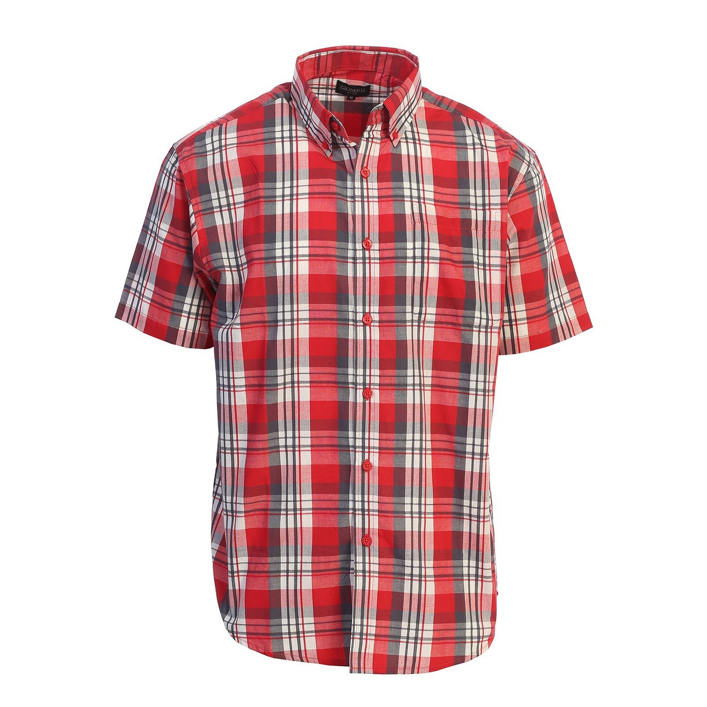 Plaid Button Down Shirt in Red MEN