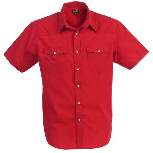 Western Classic Pearl Snap Shirt in Red MEN