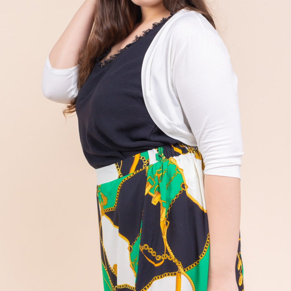 Wear It All Crop Bolero in Off White PLUS